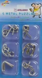 Set di sei rompicapi in metallo