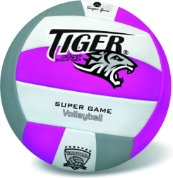 Pallone da pallavolo in pelle Fluo Tiger viola, misura 5