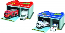 Stazione portatile con 2 auto in metallo