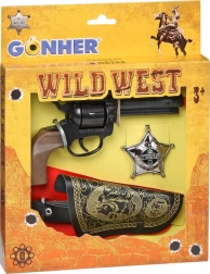 Set da cowboy – revolver con fondina e distintivo GONHER