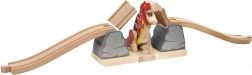 Ponte in legno con T. rex per ferrovia giocattolo BIGJIGS RAIL