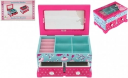 Portagioie in legno Princess con 2 cassetti e specchio