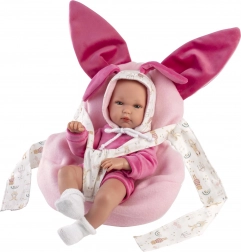 Llorens New Born Holčička - Bambola Realistica Neonato con Corpo in Vinile Completo 35 cm