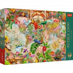 Puzzle Trefl Tea Time: Mappa del mondo antica 1000 pezzi