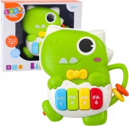 Mini pianoforte Dinozaur verde con luci e suoni