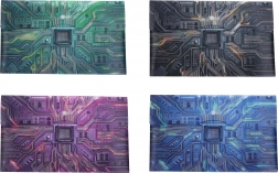 Cartellina in plastica con bottone a pressione Future Ready – motivo scheda madre, A4+