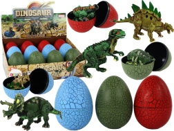 Ovetto con figurina di dinosauro, 3 colori, 9 cm