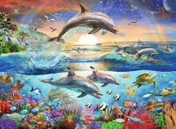 Puzzle Ravensburger Paradiso dei delfini XXL 300 pezzi