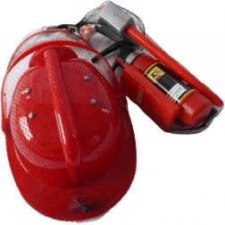 PLEJO set da pompiere con casco, estintore e attrezzi