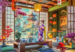 Bluebird puzzle sala da tè giapponese 1000 pezzi