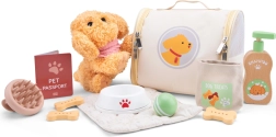 Set per la cura di un cagnolino di peluche per bambini