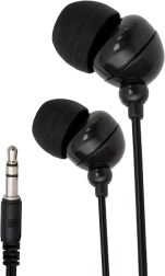 Auricolari neri con jack da 3,5 mm