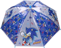 Ombrello per bambini trasparente Sonic Rainy Days, blu