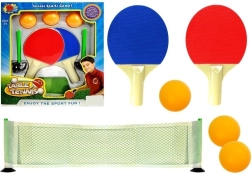 Set da tennis da tavolo con racchette, rete e palline