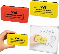 Cancellino magnetico per lavagna cancellabile a secco in schiuma e feltro giallo 10,5 cm - 1 pezzo