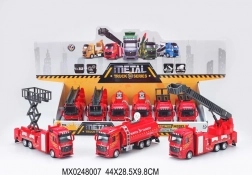 Modello di camion dei pompieri in metallo 1:32