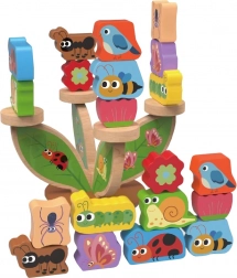 gioco di equilibrio Prato – set educativo in legno per bambini (21 pezzi)