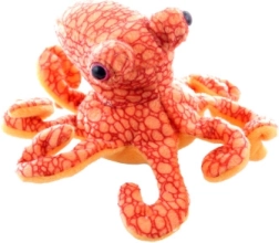 Polpo di peluche arancione 17 cm