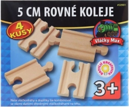 Vláčky Max binari rettilinei di collegamento da 5 cm - 4 pezzi