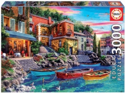 Puzzle 3000 pezzi Tramonto sul Lago di Como Italia