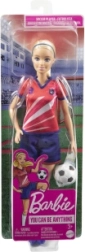 Barbie calciatrice con maglia rossa