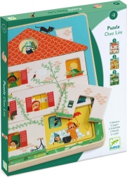 Puzzle in legno Casetta Chez Léo DJECO