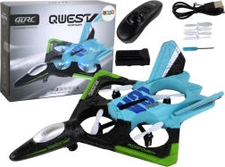 Aereo RC da caccia con illuminazione LED colorata – blu