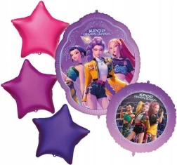 Palloncini in foil K-POP Demon Hunters, set da 5 pz