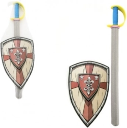 Spada in schiuma con scudo 75 cm