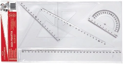Set di righelli trasparenti CONCORDE, 4 pezzi