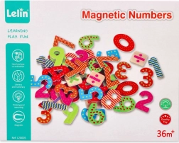 numeri magnetici in legno lelin