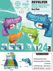 Pistola ad acqua tipo revolver con colori brillanti