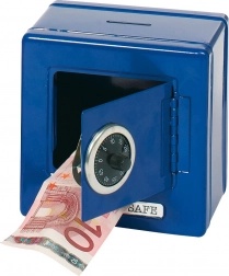 Cassetta dei soldi in metallo - Cassaforte blu