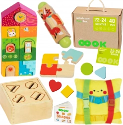 tooky toy montessori box 22–24 mesi – set educativo 7in1