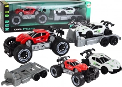 Fuoristrada Set Rosso con Auto Sportiva