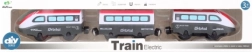 Treno ad alta velocità con vagoni magnetici a batteria