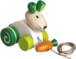 Giocattolo da traino coniglio con carota