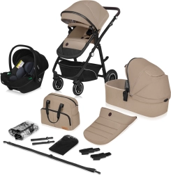 Passeggino combinato Lionelo Bianka 3in1 beige sand