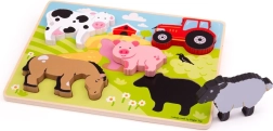 Bigjigs Toys puzzle ad incastro in legno fattoria