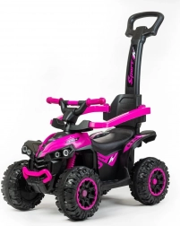 Biciclettina senza pedali con asta di guida BABY MIX Mega Prime EVA, rosa
