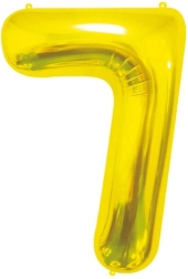 Palloncino in foil numero 7 oro GO DAN Beauty & Charm 85 cm
