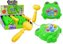 Mini gioco Rana Whac-a-Mole con martelletto con cordino – verde