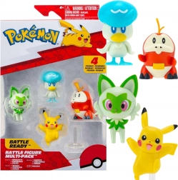 Multipack battaglia Pokémon – 4 figure Pikachu, Fuecoco, Sprigatito e Quaxly 5 cm