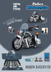 Moto della polizia con effetti luminosi e sonori