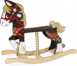 Le Toy Van Petilou cavalluccio a dondolo per bambini – marrone in legno