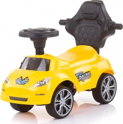 Chipolino cavalcabile con asta di guida Turbo – Giallo