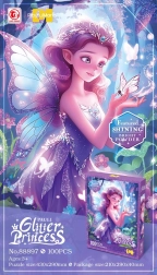 Puzzle da 100 pezzi – fata viola con glitter