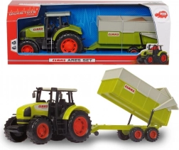 Trattore Claas Ares con rimorchio inclinabile