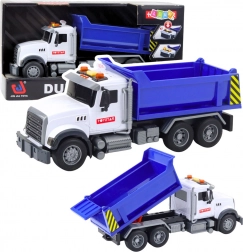 Camion ribaltabile con cassone mobile, luci e suoni – blu