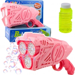 Pistola per bolle di sapone con luci LED rosa